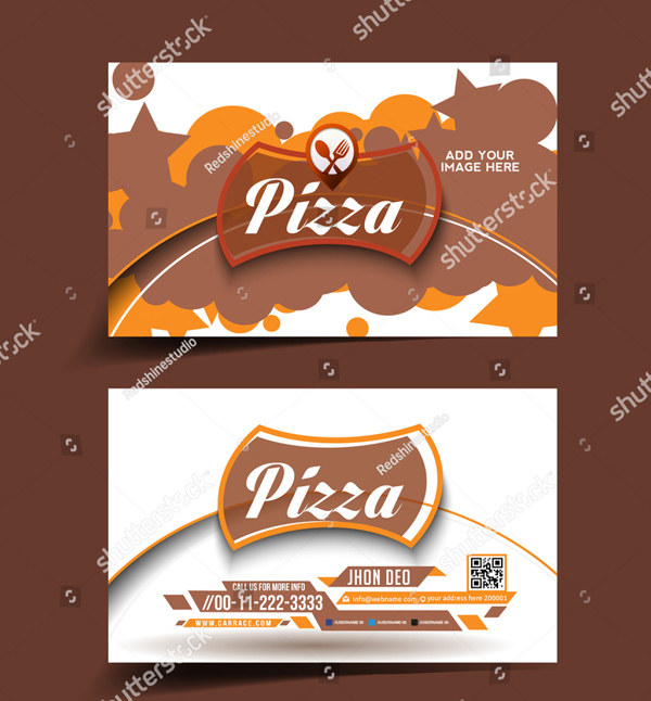 Vector Pizza Store Business Card Template