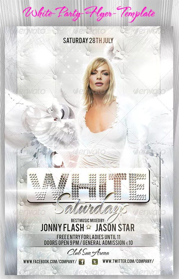 White Party PSD Flyer Template