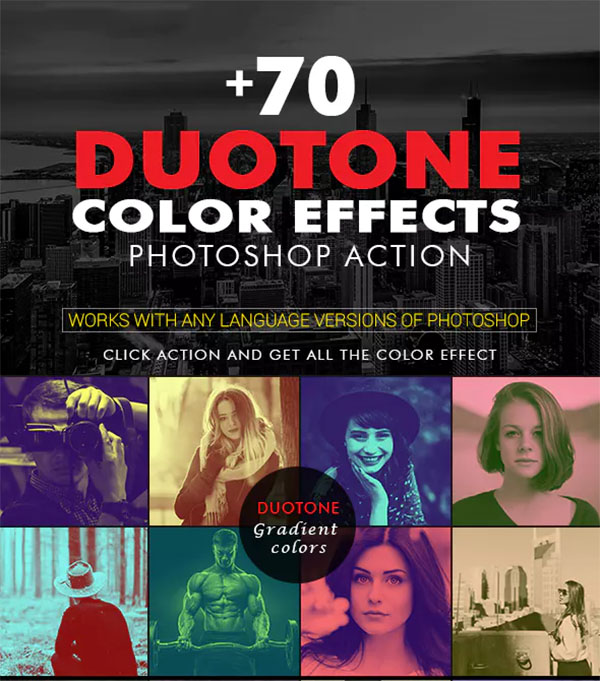 70+ Duotone Photoshop Action