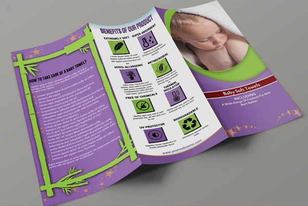Baby Product Trifold Brochure Template