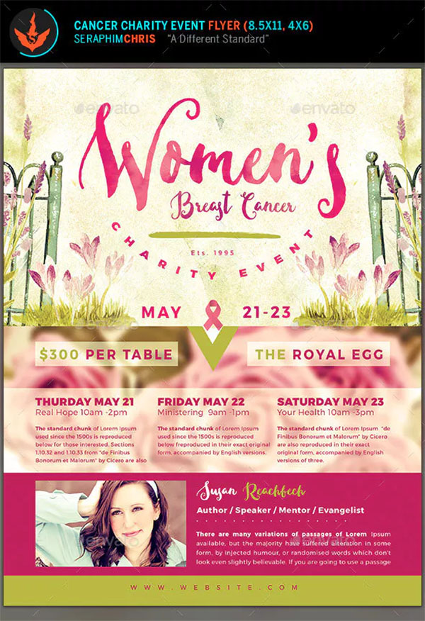 Breast Cancer Charity Event Flyer Template