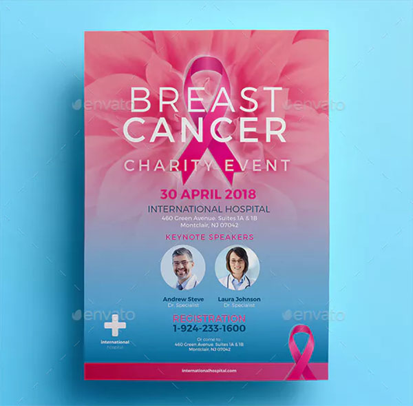 Breast Cancer Charity Flyer Template