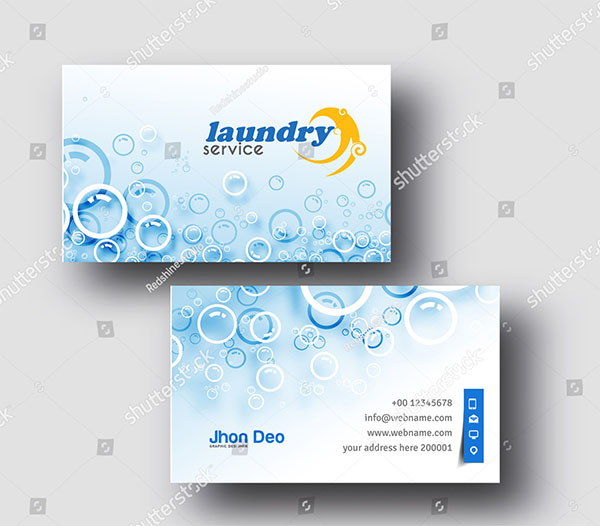Bubbles Business Card Vector Template