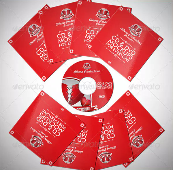 CD Sleeve & Sticker Mockups