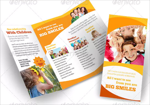 Child Care Kindergarten Brochure Template