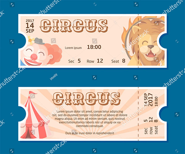 Circus Show Entrance Tickets Template
