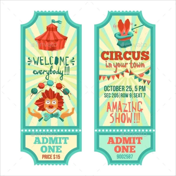 Circus Tickets Design Set