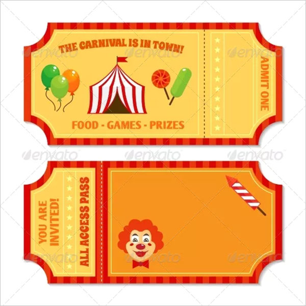 Circus Tickets Template Designs