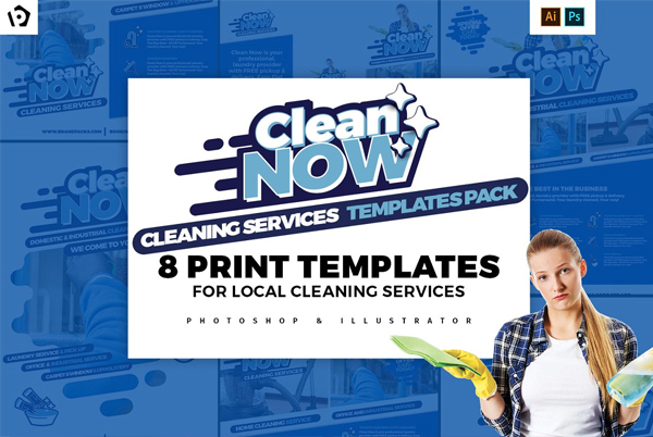 Cleaning Service Templates Pack for Photoshop