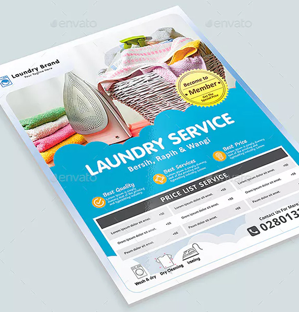 Cloths Washing Services Flyer Template