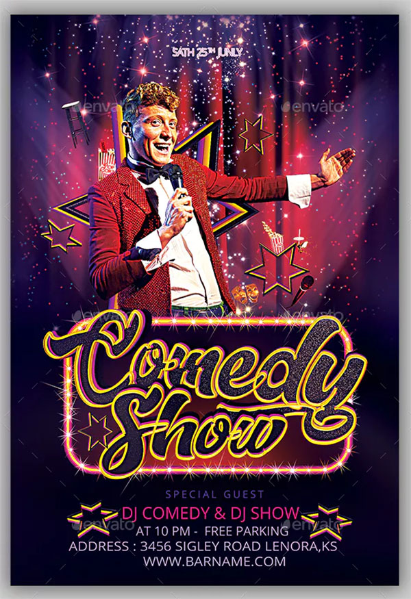 Comedy Show Event Flyer