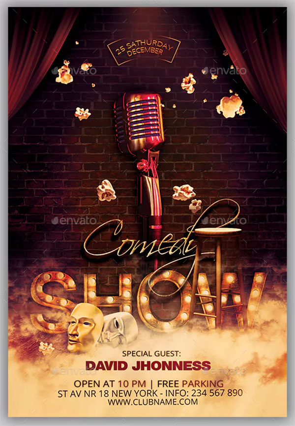 Comedy Show Flyer Event