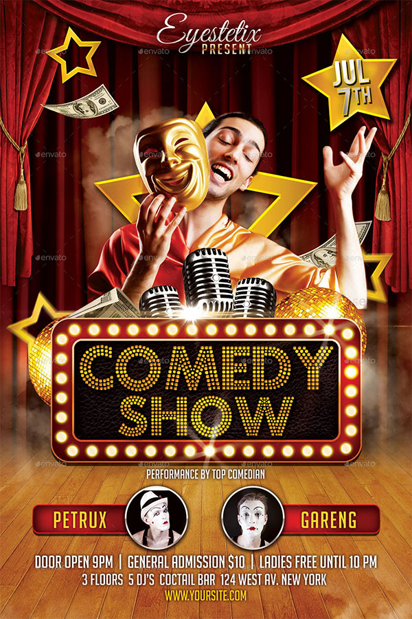 Comedy Show PSD Event Flyer