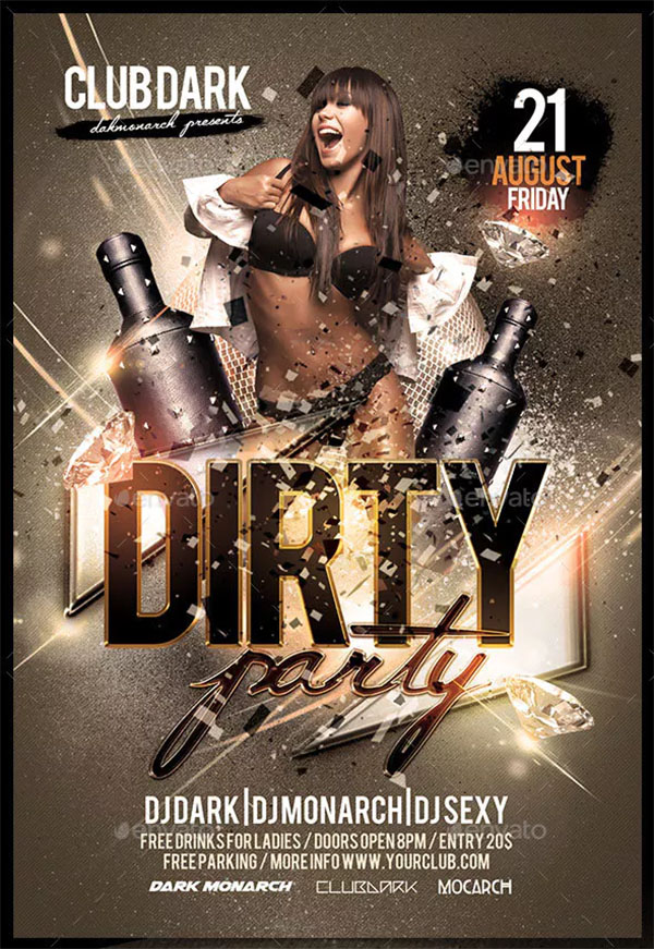 Dirty Party Design Flyer