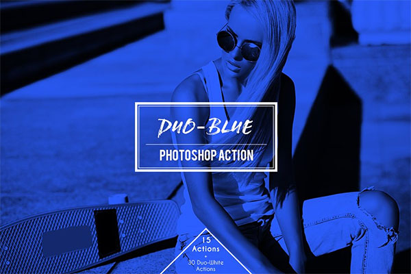 Duo-Blue Duotone Photoshop Action