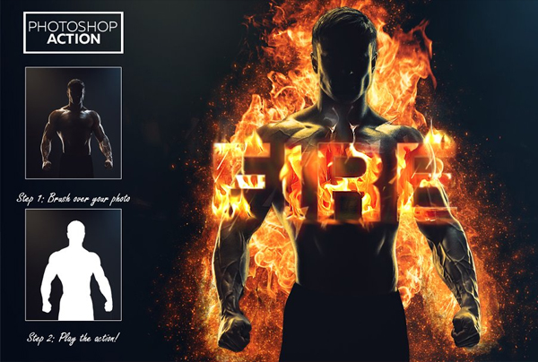 Fire Effect Photoshop Action