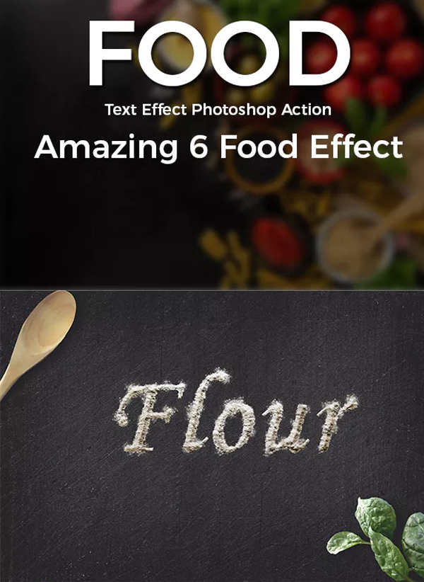 Food Text Effect Photoshop Action