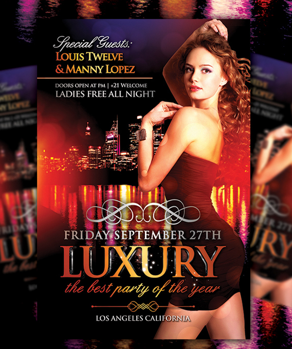 Free Luxury Nights Flyer Template