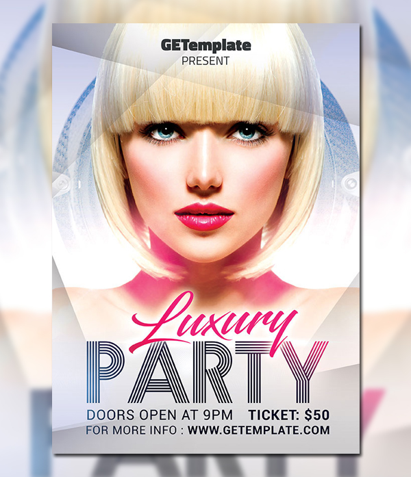 Free Luxury Party Flyer Template