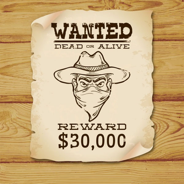 Free PSD Wanted Flyer Template