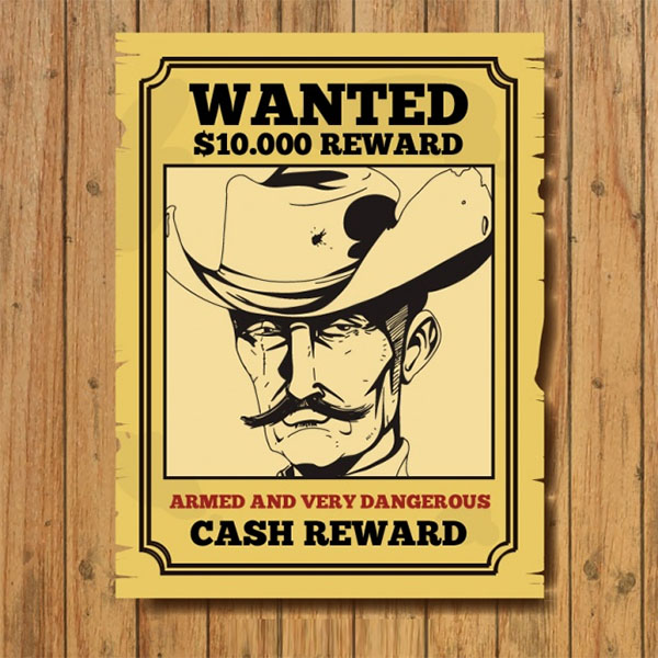 Free Wanted PSD Flyer Template