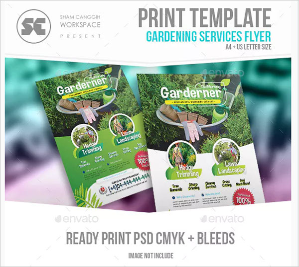 Garden Service Flyer PSD Design