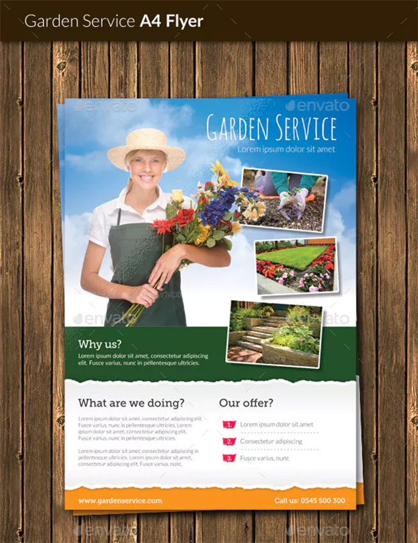 Garden Service PSD Design Flyer