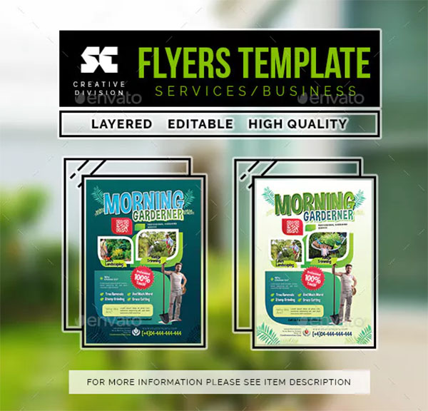 Garden Service PSD Flyer Template