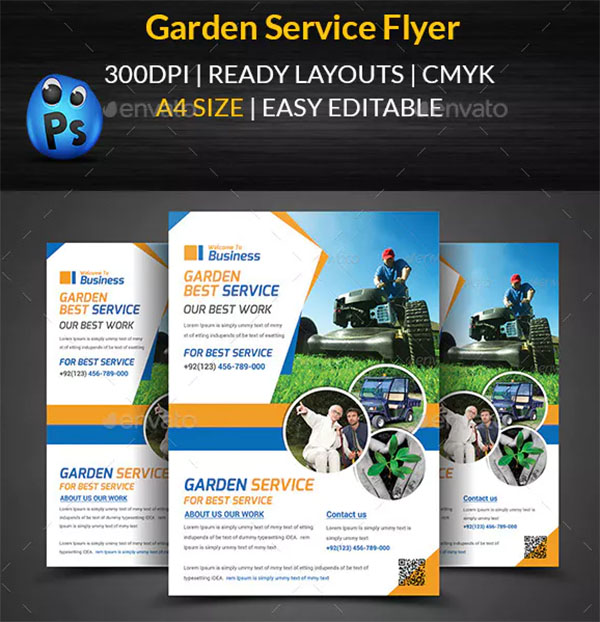 Garden Services Flyer PSD Design