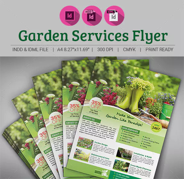 Garden Services Flyer Template Design