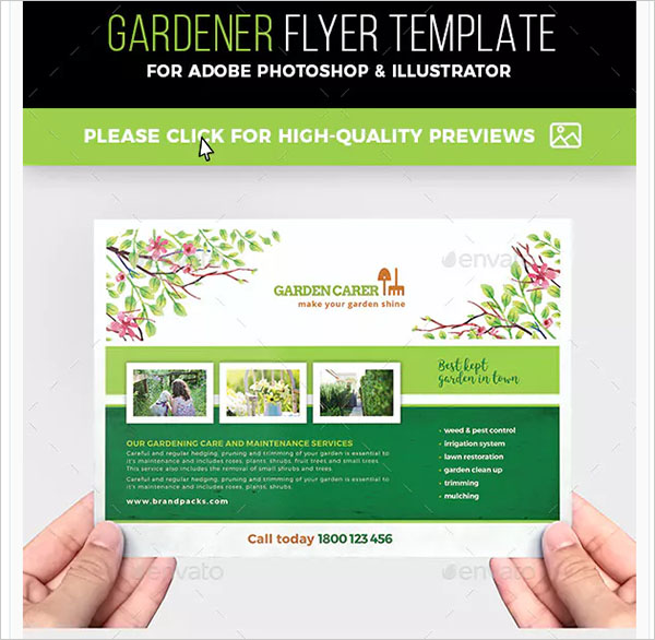 Gardener Flyer Template Design