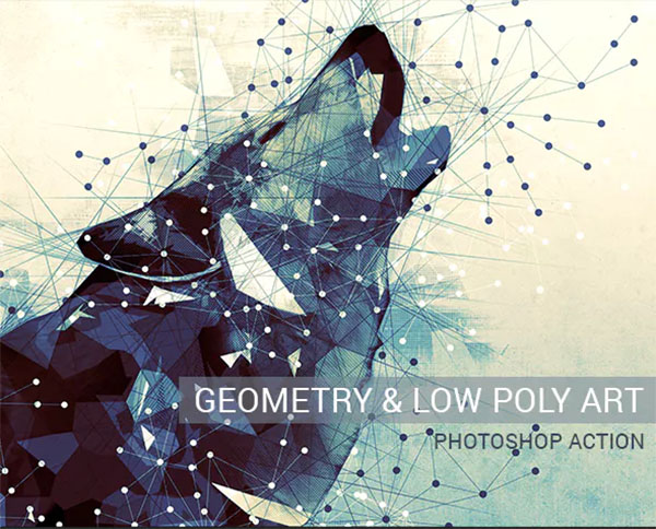 Geometry and Low Poly Art Photoshop Action