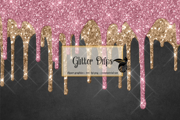 Glitter Drips Overlays