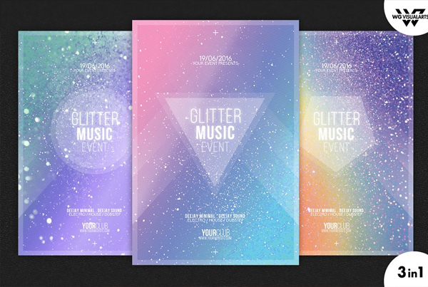Glitter Music Flyer Template