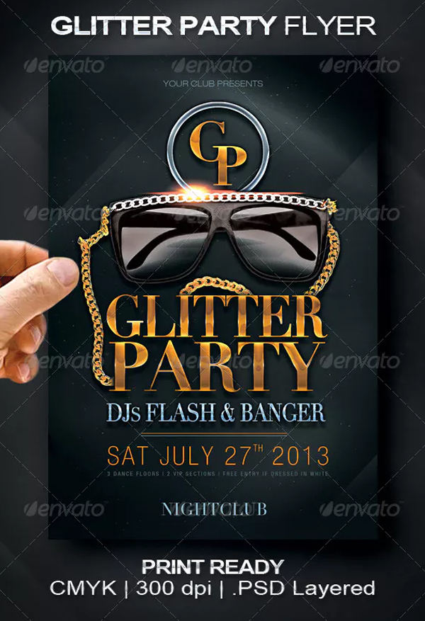 Glitter Party Flyer Template