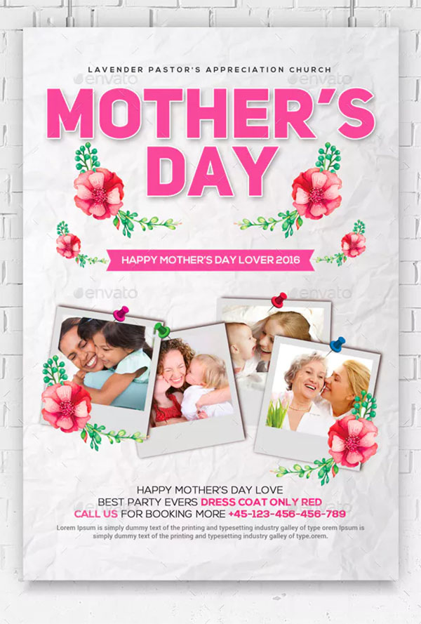 Happy Mother's Day Flyer PSD