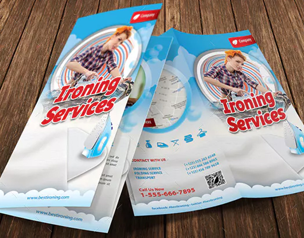 Ironing and Laundry Services Bifold Brochure