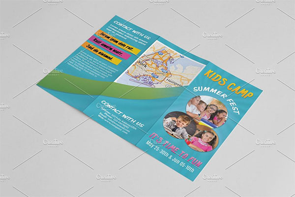Kids Summer Camp Trifold Brochure