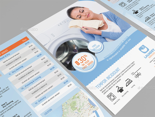 Laundry Services Flyer Printable Template