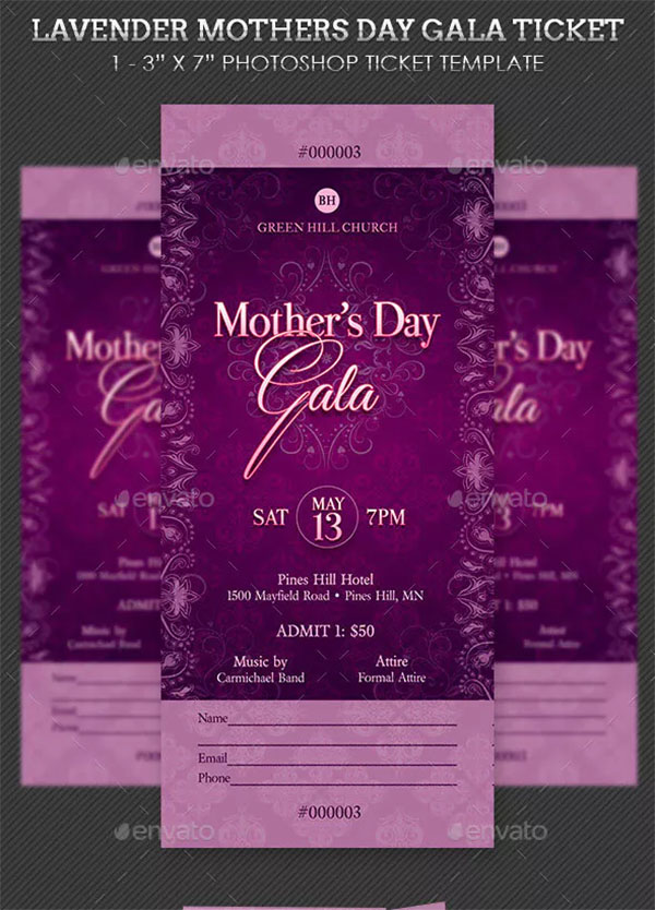 Lavender Mothers Day Gala Ticket