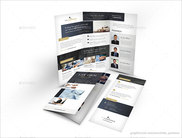 Law Firm Trifold Brochure Template