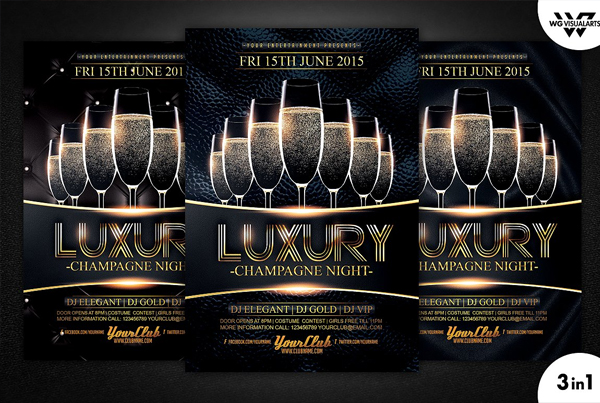 Luxury Champagne Flyer Template