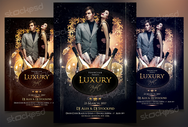 Luxury Night Free PSD Flyer Template