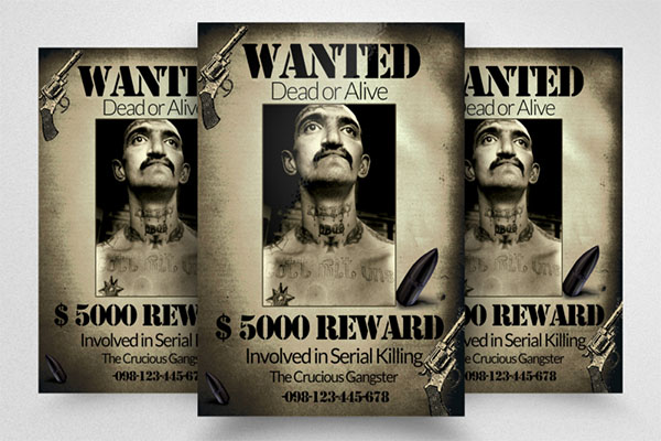 Most Wanted Criminal Flyer Template