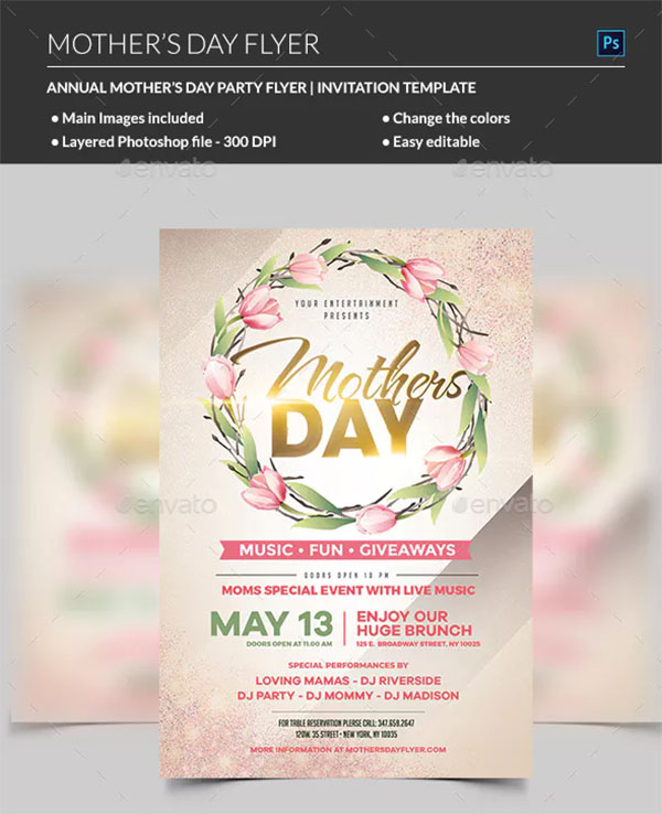 Mothers Day Event Flyer