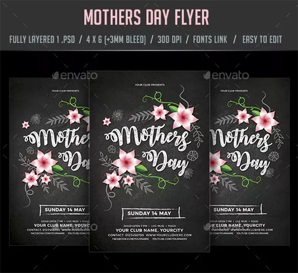 Mother's Day PSD Flyer Design