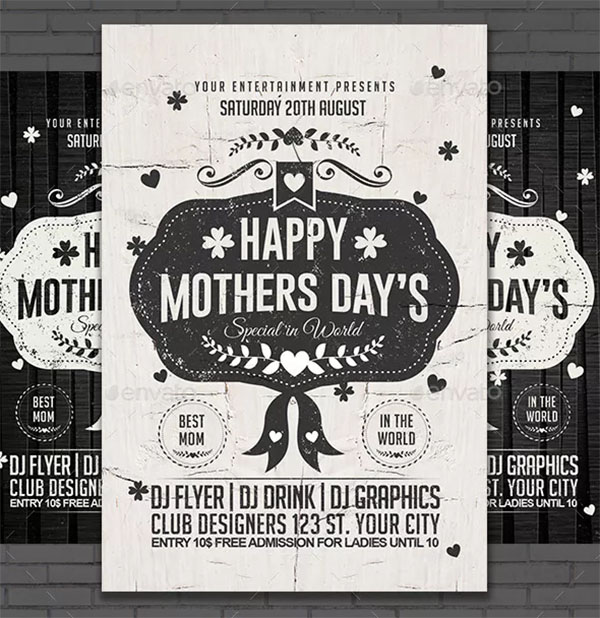 Mother's Day Party PSD Flyer Template