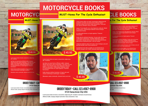 Motorcycle Books Flyer Template
