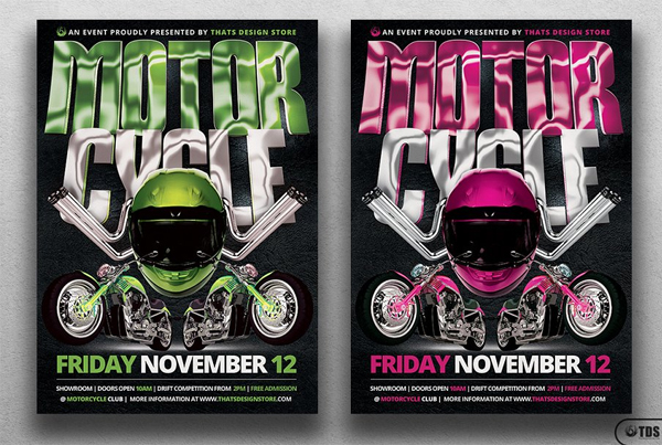 Motorcycle Flyer Design Template