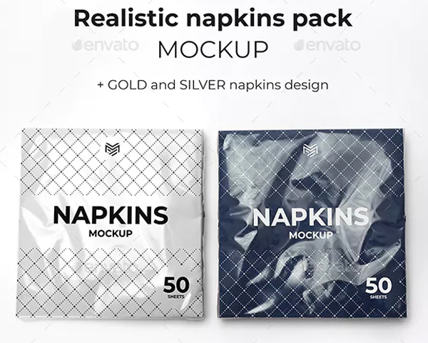 Multipurpose Napkins Pack Mockup